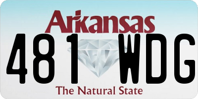 AR license plate 481WDG
