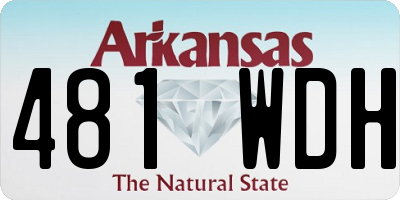 AR license plate 481WDH