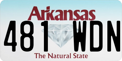 AR license plate 481WDN