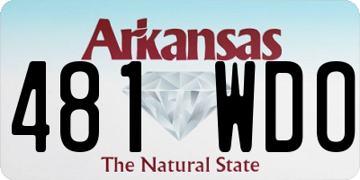 AR license plate 481WDO