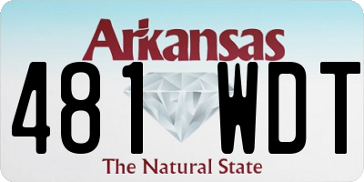AR license plate 481WDT