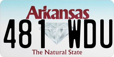 AR license plate 481WDU