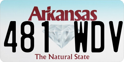 AR license plate 481WDV