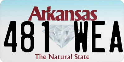 AR license plate 481WEA