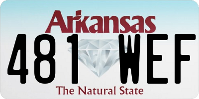AR license plate 481WEF