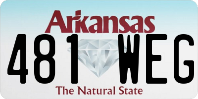 AR license plate 481WEG