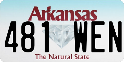 AR license plate 481WEN