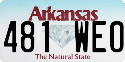 AR license plate 481WEO