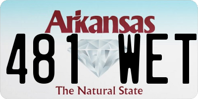 AR license plate 481WET
