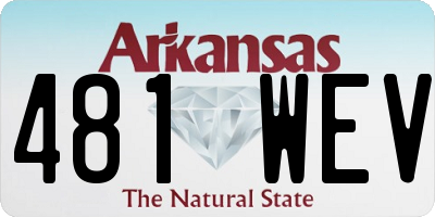 AR license plate 481WEV