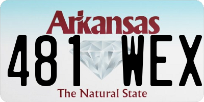 AR license plate 481WEX