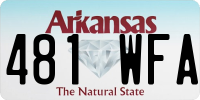 AR license plate 481WFA