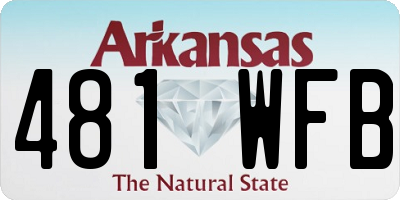 AR license plate 481WFB