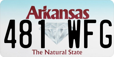 AR license plate 481WFG