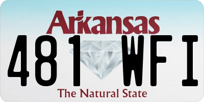 AR license plate 481WFI