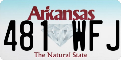 AR license plate 481WFJ