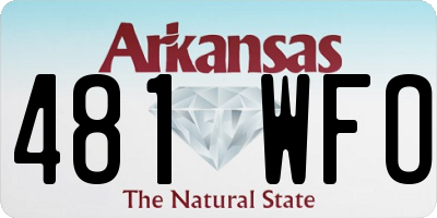 AR license plate 481WFO