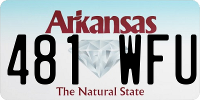 AR license plate 481WFU