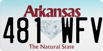 AR license plate 481WFV