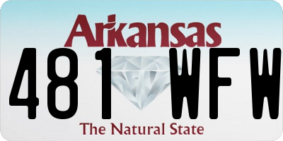 AR license plate 481WFW