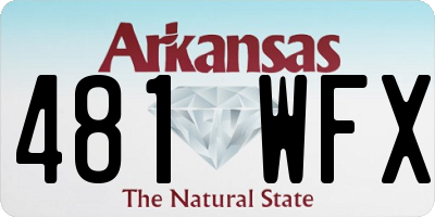 AR license plate 481WFX
