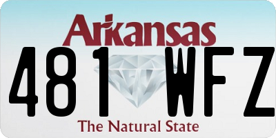 AR license plate 481WFZ