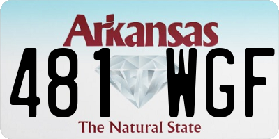 AR license plate 481WGF