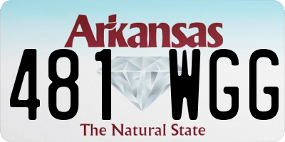AR license plate 481WGG