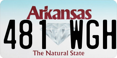 AR license plate 481WGH