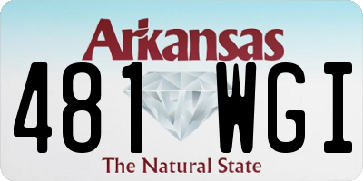 AR license plate 481WGI