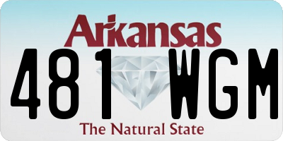 AR license plate 481WGM