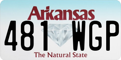 AR license plate 481WGP
