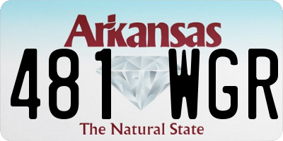 AR license plate 481WGR
