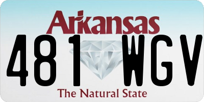 AR license plate 481WGV