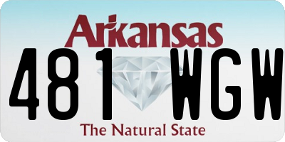 AR license plate 481WGW