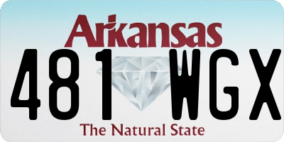 AR license plate 481WGX