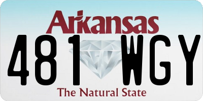 AR license plate 481WGY