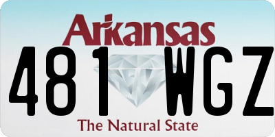 AR license plate 481WGZ
