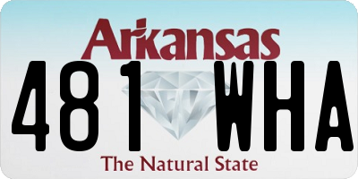 AR license plate 481WHA