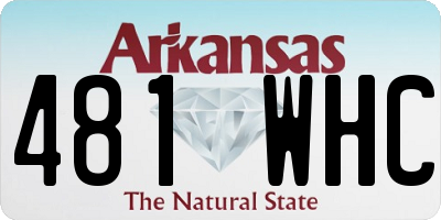 AR license plate 481WHC