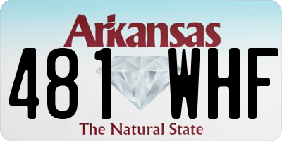 AR license plate 481WHF