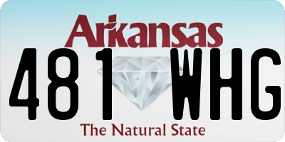AR license plate 481WHG