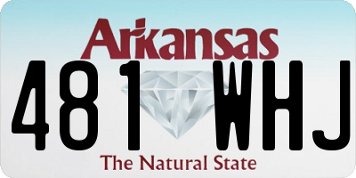 AR license plate 481WHJ