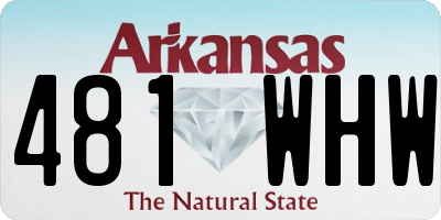 AR license plate 481WHW