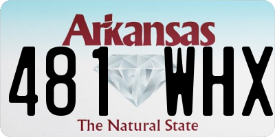 AR license plate 481WHX