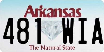 AR license plate 481WIA