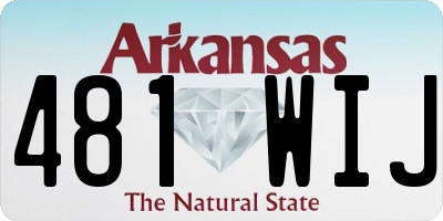 AR license plate 481WIJ