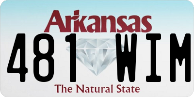 AR license plate 481WIM