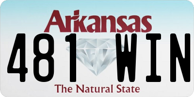AR license plate 481WIN