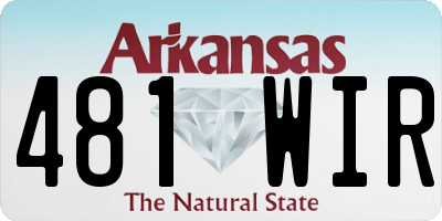 AR license plate 481WIR